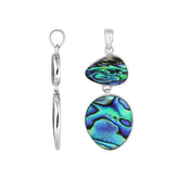 Handcrafted Sterling Silver Abalone Shell Dual Harmony Pendant From Bali.